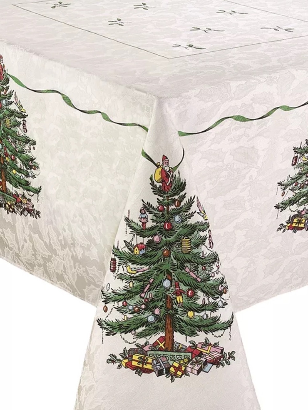 Spode Christmas Tree Tablecloth, Multi 60x120in